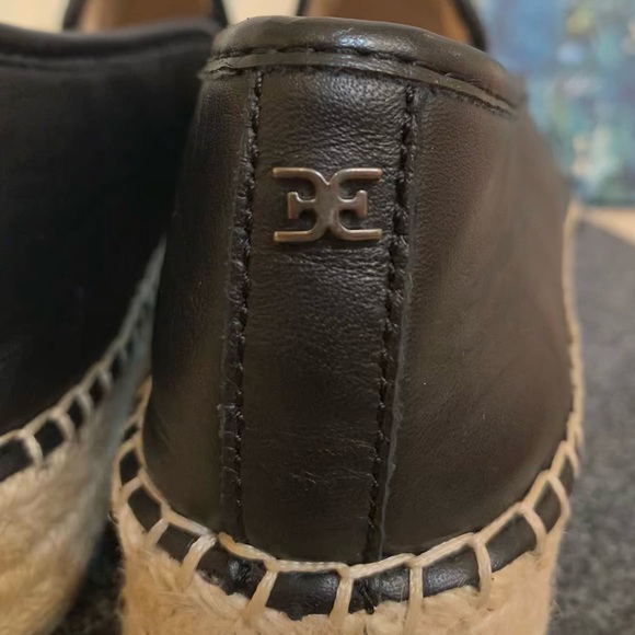 SAM EDELMAN Catherine black leather espadrille loafers women’s shoes size 9 - Picture 5 of 16